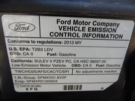 2013 Ford Fusion SE Black 1.6L Turbo AT #F22012